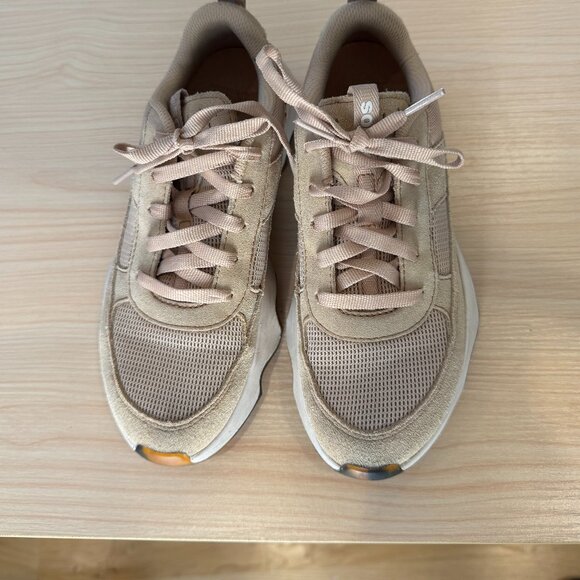 Sorel Kinetic Every Day Tan Leather & Suede Sneaker - Picture 3 of 6